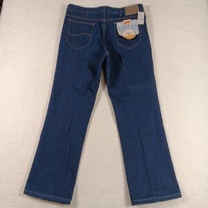 Vintage 80s Lee Riders Jeans Mens 36x34 (34x30) Blue Denim Bootcut Dark Wash